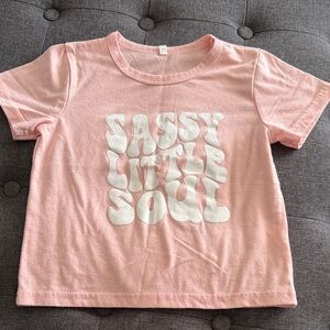 Sassy Little Soul Graphic Pink Tee